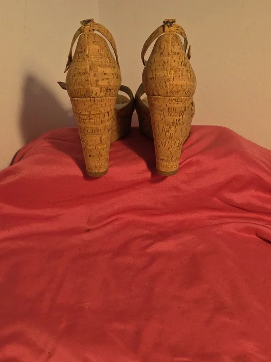 EUC Heather's Closet "The Randi" Cork Platform Sandals - Picture 3 of 7